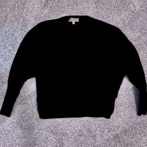 Philosophy Ribbed Knit Sweater Women’s Viscose Blend Soft Crew Neck Black Sz M